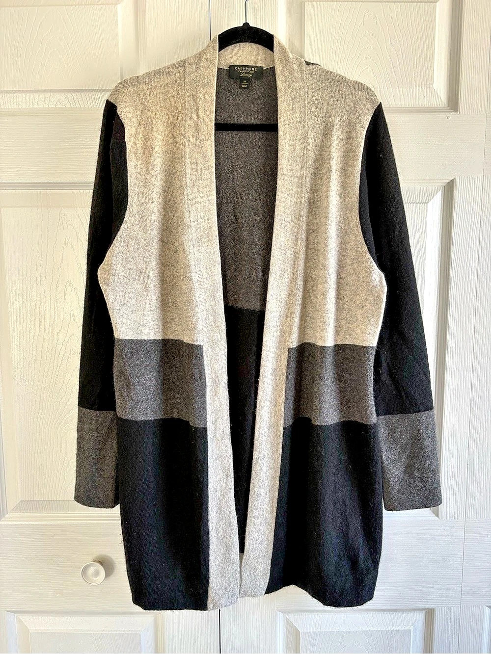 Charter Club Cashmere Charter Club Luxury Cashmere Color Block Cardigan XL Like